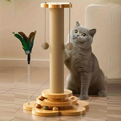 Wood Cat Scratching Post