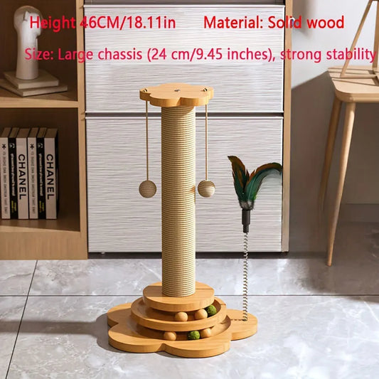 Wood Cat Scratching Post