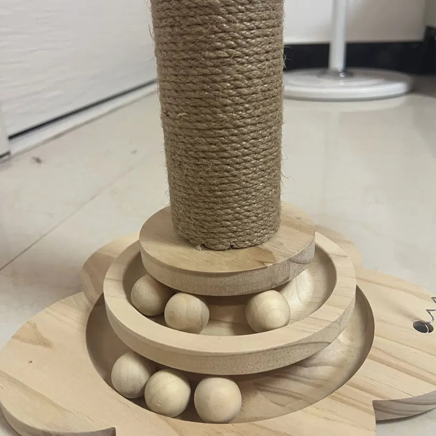 Wood Cat Scratching Post