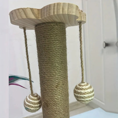 Wood Cat Scratching Post