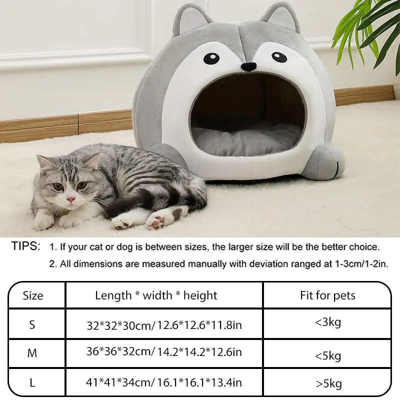 Cute Fluffy Cat Bed