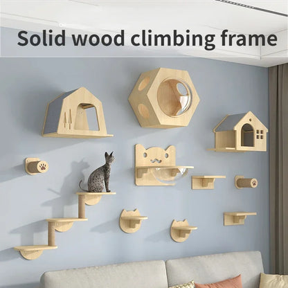 Modular Cat Wall Climbing Set